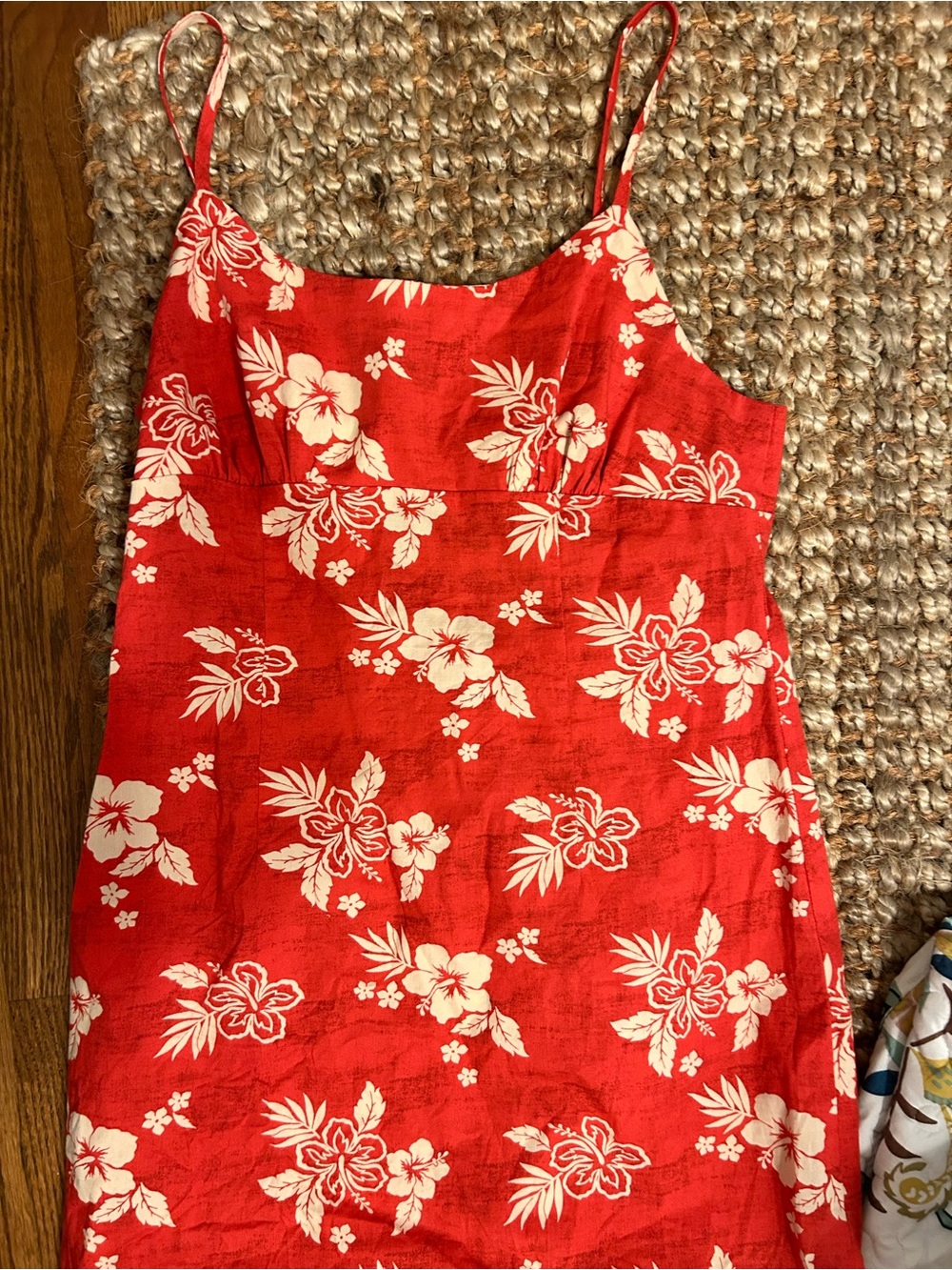 wild fable Red & Cream Floral Slip Dress